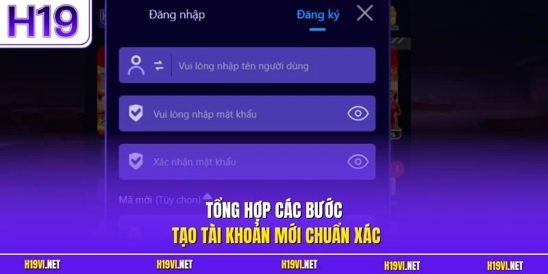 Tổng hợp các bước tạo tài khoản mới chuẩn xác